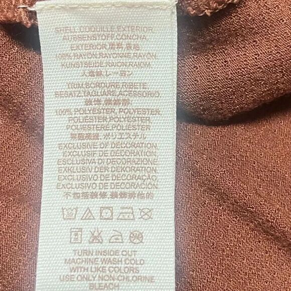 NWT women’s FREE PEOPLE Saheli Tunic in Woodlands Rust Brown Embroidered Top - Picture 11 of 11